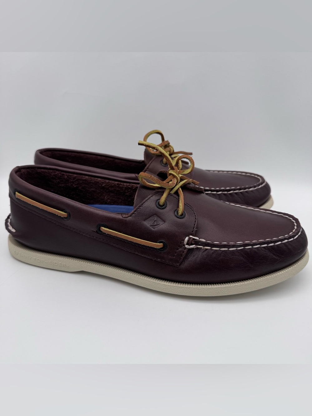 Sperry Authentic Original 2 Eye Boat Shoes Brown Leather Men 11.5 W Wide